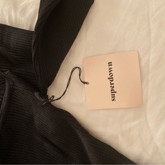 NWT - Superdown - Naomi Sweetheart bodysuit - black - M - Picture 6 of 6